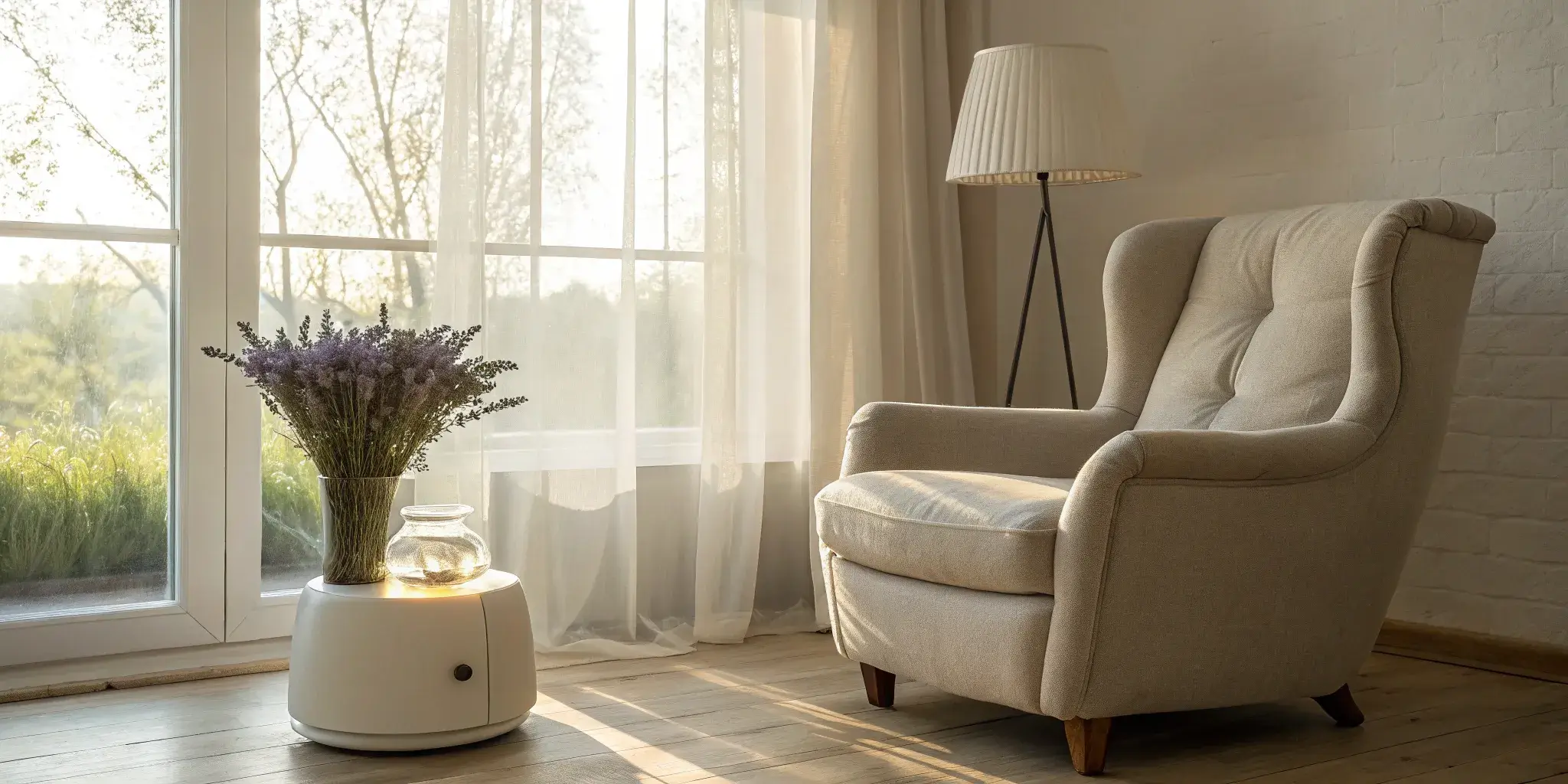 A safe setup for at-home UVB light therapy following instructions.