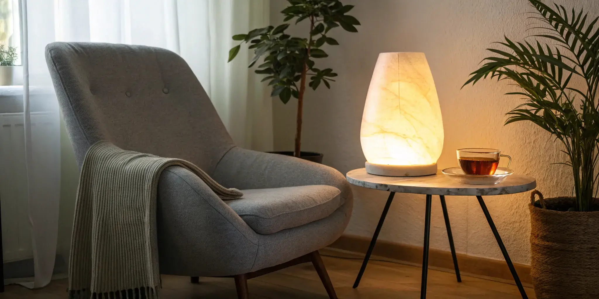 A glowing lamp representing the meaning of phototherapy, or light therapy.