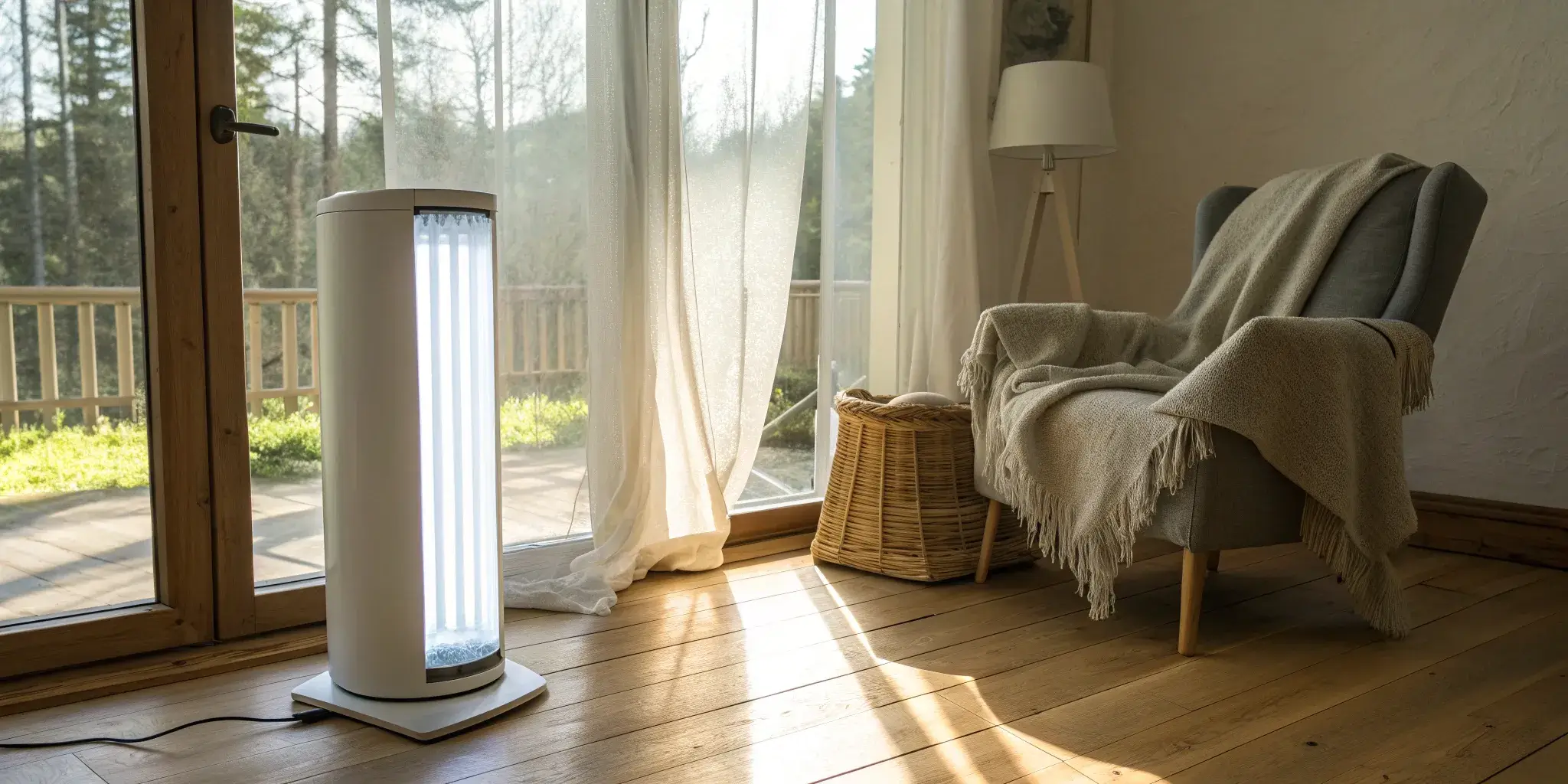 A narrow band UVB home unit for phototherapy treatment.