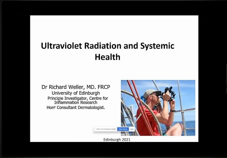 Dr. Richard Weller’s Presention at the Global Dermatology Talk: UV Radiation Associated with Lower Blood Pressure